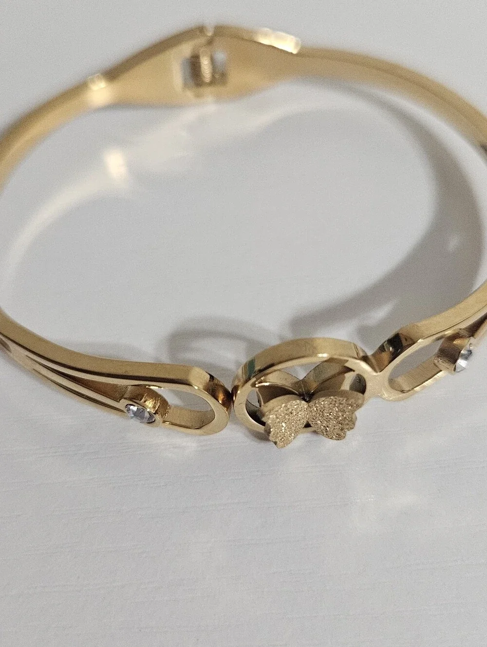 Gold Butterfly Bangle Bracelet - Women Jewelry
